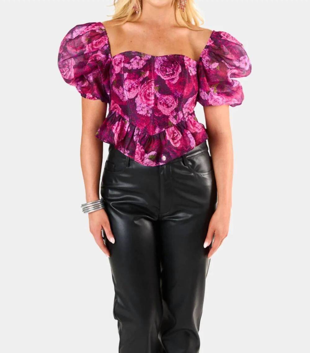 NEW BUDDYLOVE chloe bustier top in purple
